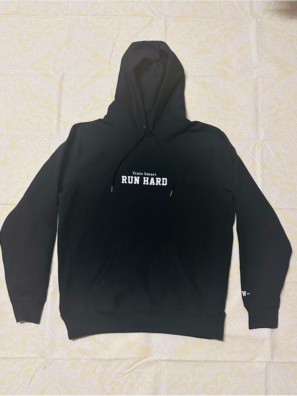 Run Hard Black Pullover Hoodie